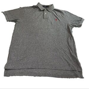 POLO RALPH LAUREN SHIRT -LARGE GRAY RED PONY GOLF
